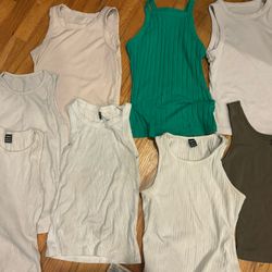 Shein size extra small ribbed tank tops bundle of 8