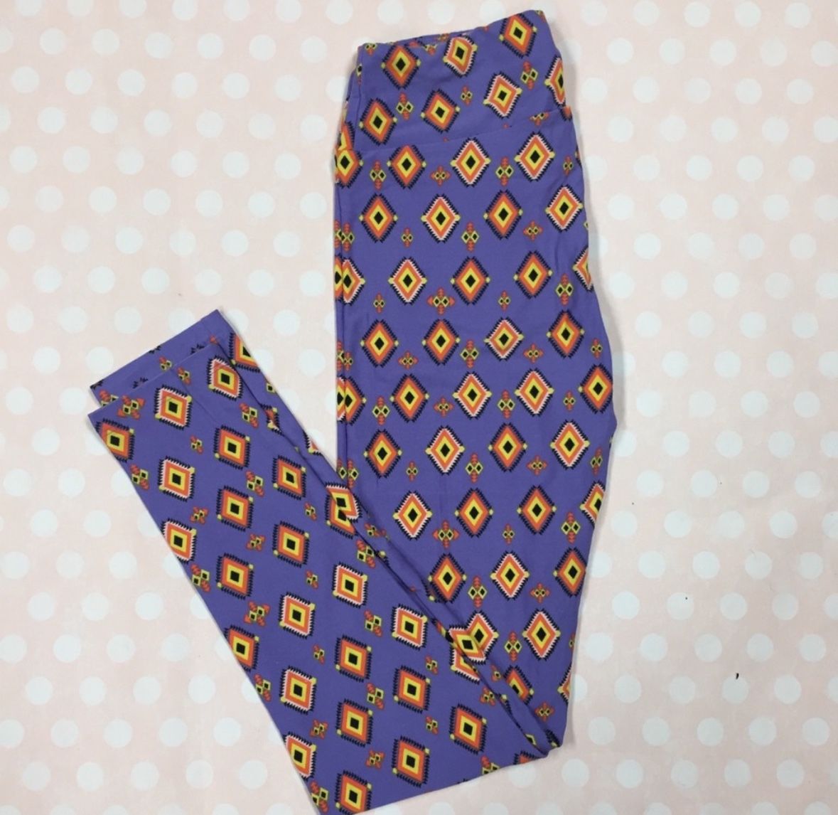 NEW LuLaRoe OS Leggings 2-12 Lilac Diamonds