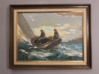 Boat at Sea after Winslow Homer by J. E. Mottola