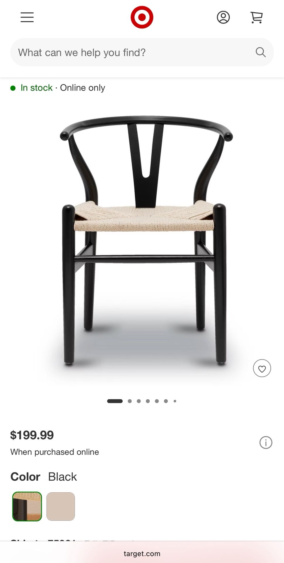 Dominic Mid Century Chair - Poly & Bark Black