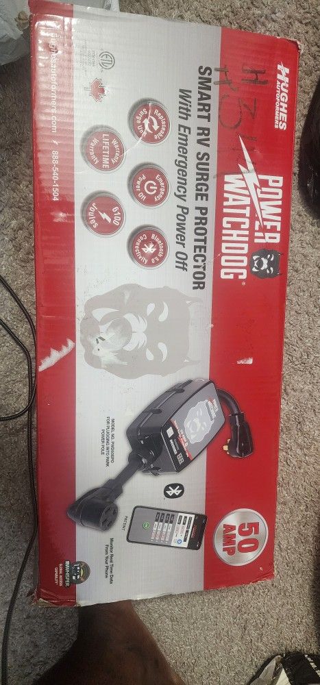 50 Amp Bluetooth Surge Protector with Auto Shutoff – Portable