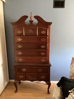 Queen Anne style highboy dresser