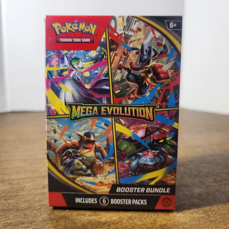 Pokemon Cards Mega Evolution Booster Bundle (Contains 6 Packs)