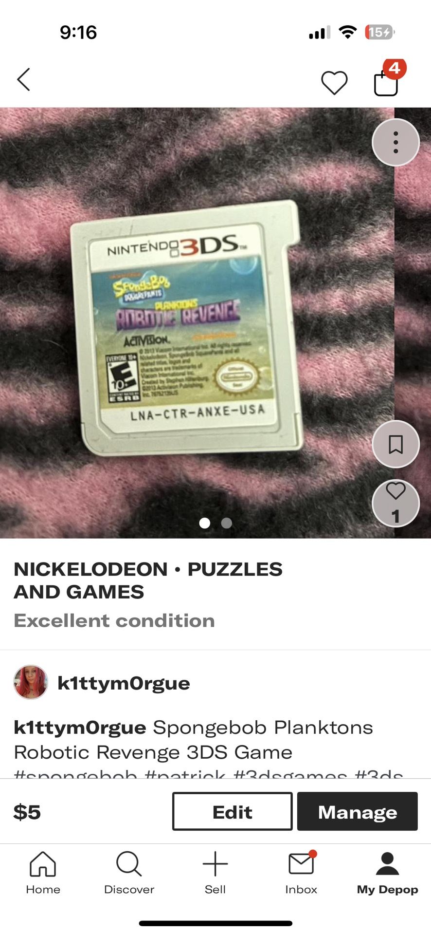 Spongebob Planktens Robotic Revenge 3DS Game