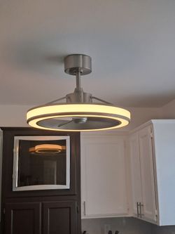 Modern Artika edwin ceiling fan light brushed nickel