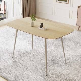 1-Piece Modern Rectangular Cat's Paw Wood 47.2 in. 4 Legs Dining Table (seats 4)