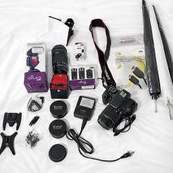 Camera Canon EOS Rebel T5i Complete Photography Studio Bundle