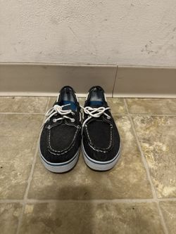 OP Boys Blue Canvas Slip On Deck Boat Shoes