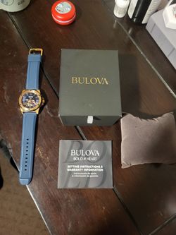 Bulova Marine Star Blue Dial Automatic Men's Watch 98A227