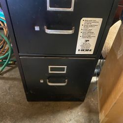 Hon Two Drawer Black File Cabinet