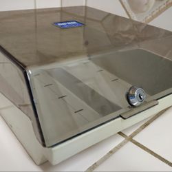 Vintage 3.5" Floppy Disk Storage Box Case Holder No Key