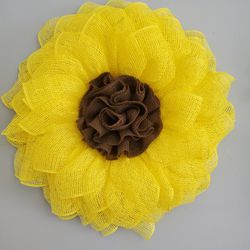 Handcrafted Poly Burlap Sunflower Wreath