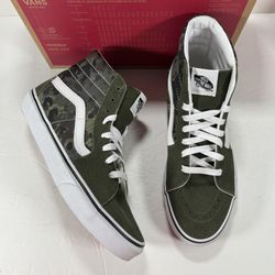 Vans Sk8-Hi Rain Camo Green Multi High Top Sneakers Men Size 8.5 Women Size 10