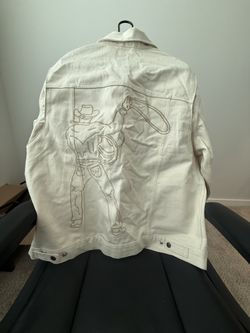 WRANGLER MEN'S EMBROIDERED BLUE BELL COWBOY WESTERN JACKET SIZE XXL