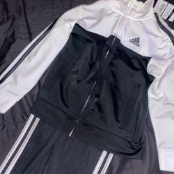 Boy Size5  White Adidas 2pc Set 