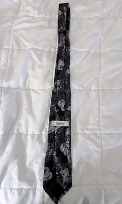 Cervantes Mickey Mouse Black and Gray Novelty Tie