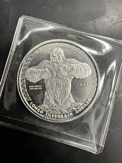 2022 republic of Congo silverback gorilla 1oz .999 silver coin