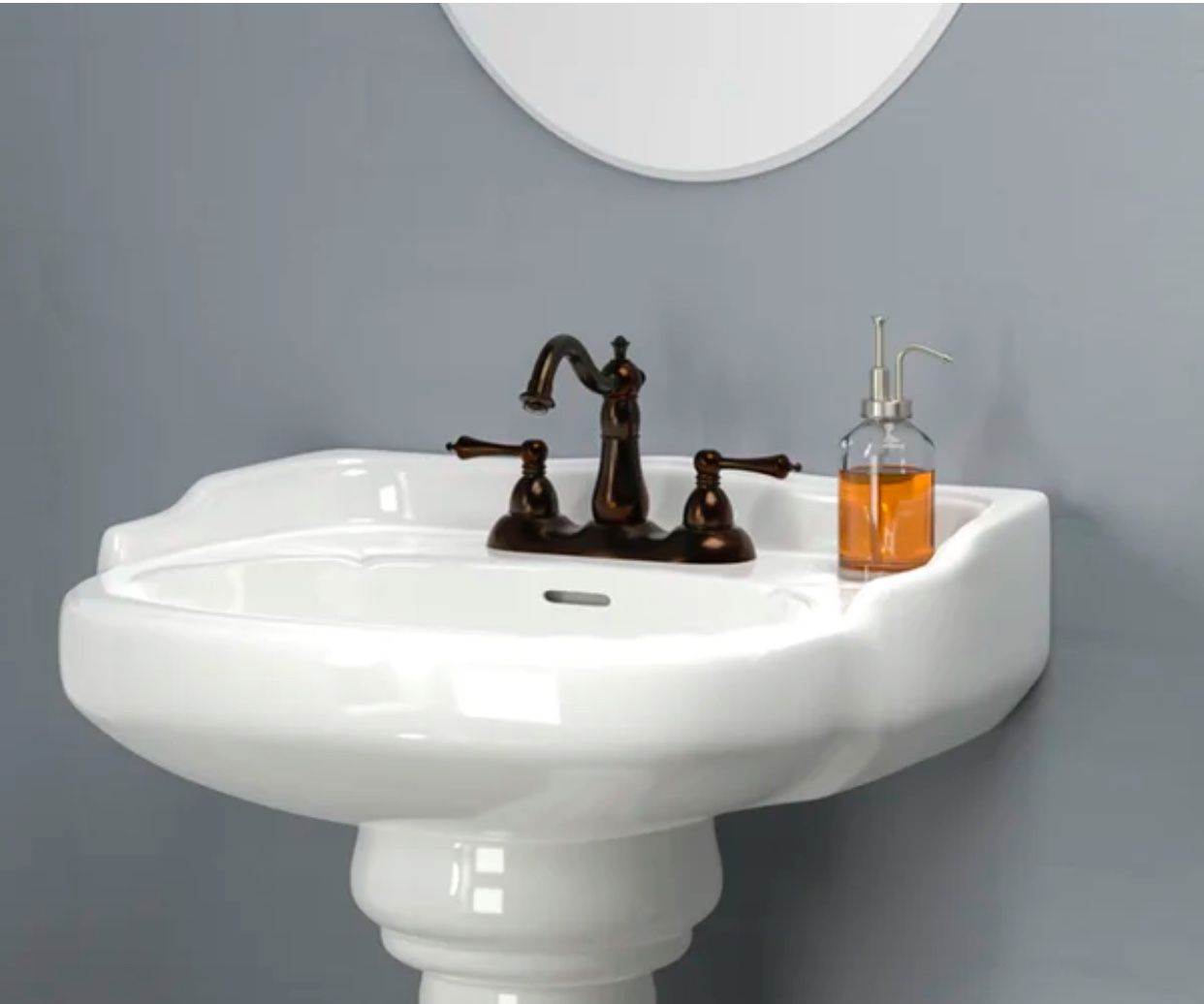 Barclays Vicki 18.88” vitreous China Oval Sink with Overflow