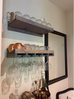 Floating Wine Shelves