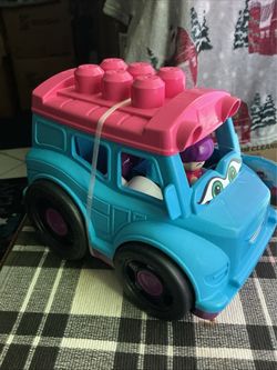 Mega Blocks First Builders Tina Tour Bus With Big Building blocks Ages 1+ NEW!