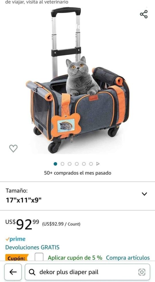 bolso para mascota