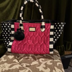 Betsy Johnson Tote And Wristlet