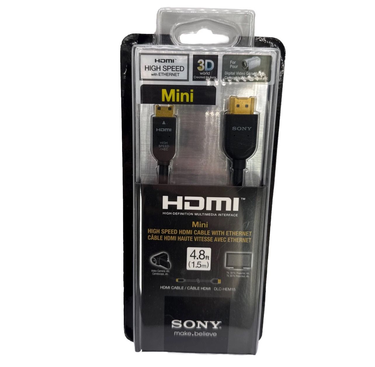 Sony HDMI to Mini HDMI Cable (4.8 feet) - DLCHEM15 - Brand New