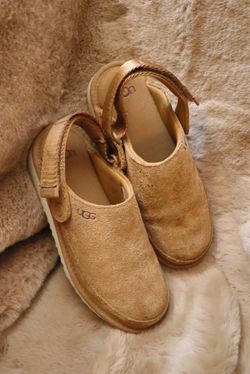 UGG Suede Slip-On Clogs with Strap