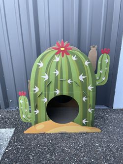 Cat Scratcher House Cactus Cardboard Cat Condo Scratch Pad