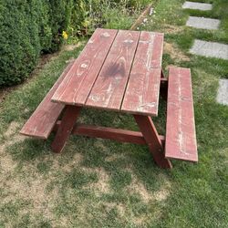 Kids Wooden Picnic Table