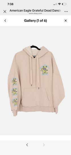 American Eagle Grateful Dead Dancing Bear Hoodie Pullover Long Sleeve Top Women