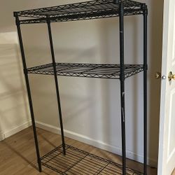 3 Shelf Black Wire Rack 