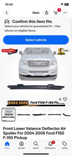 Front Lower Valance Deflector Air Spoiler For 2004 2005 Ford F150 F-150 Pickup