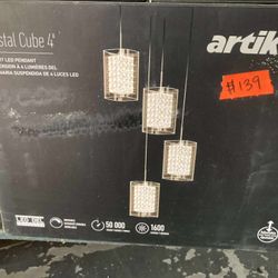 Artika Crystal Cube 4 Light Pendant Fixture