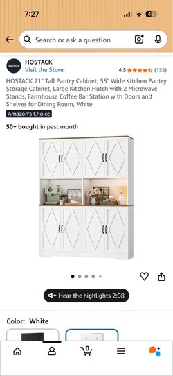 HOSTACK 71" Pantry Cabinet - NEW IN BOX