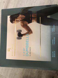 8lbs set dumbells 4lbs each