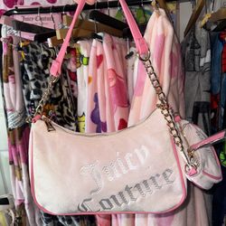 Juicy couture pink shoulder with mini purse