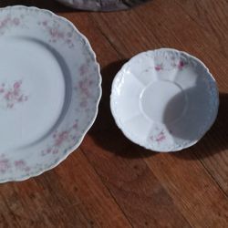 Dish Set Plate Saucer And Tea Cup From France 