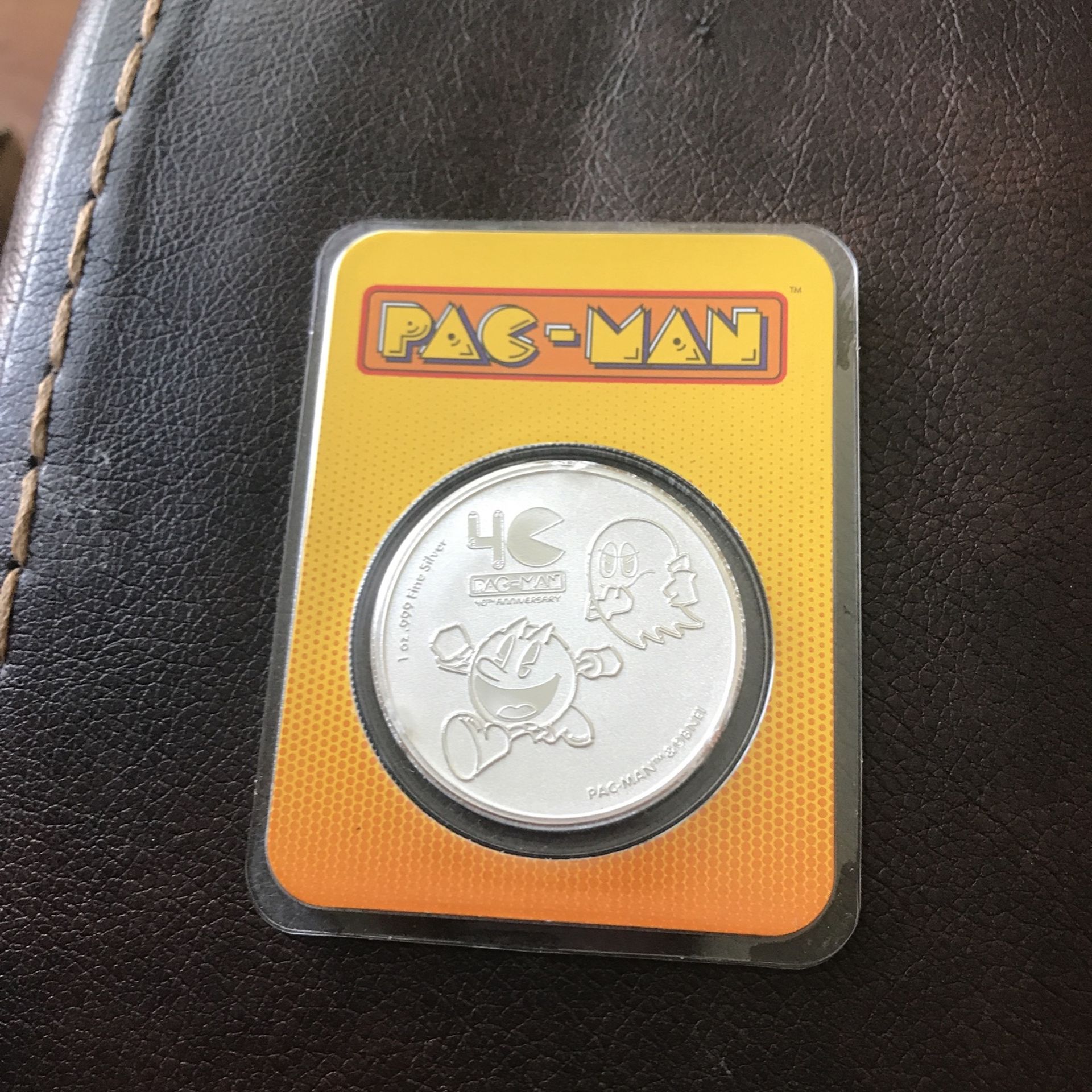 2020 Niue $2 PAC-MAN 40th Anniversary 2$ coin 1 oz .999 fine silver w/card art