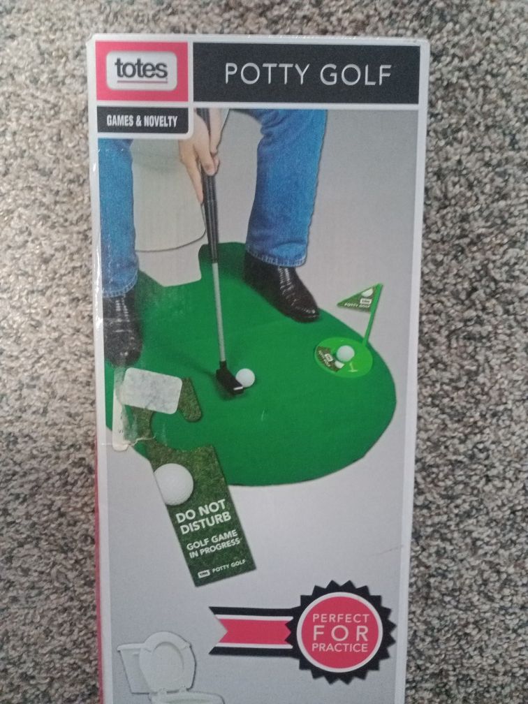 New! Potty Golf Game For Bathroom
