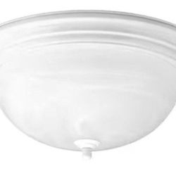 Progress Lighting 11.375" X 5.5" Flushmount Ceiling Light In White