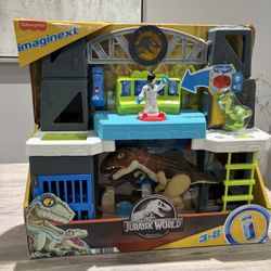 New Imaginext Jurassic World Scan & Glow Dino Playset with Lights Sounds & Dinosaur Toys