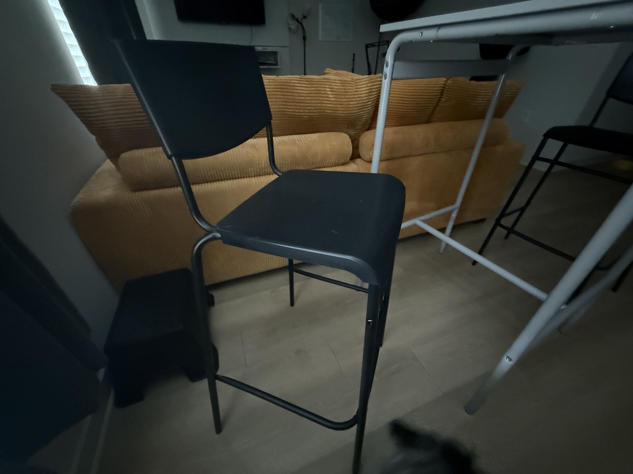 2 IKEA Bar Stool Chairs With Back Support
