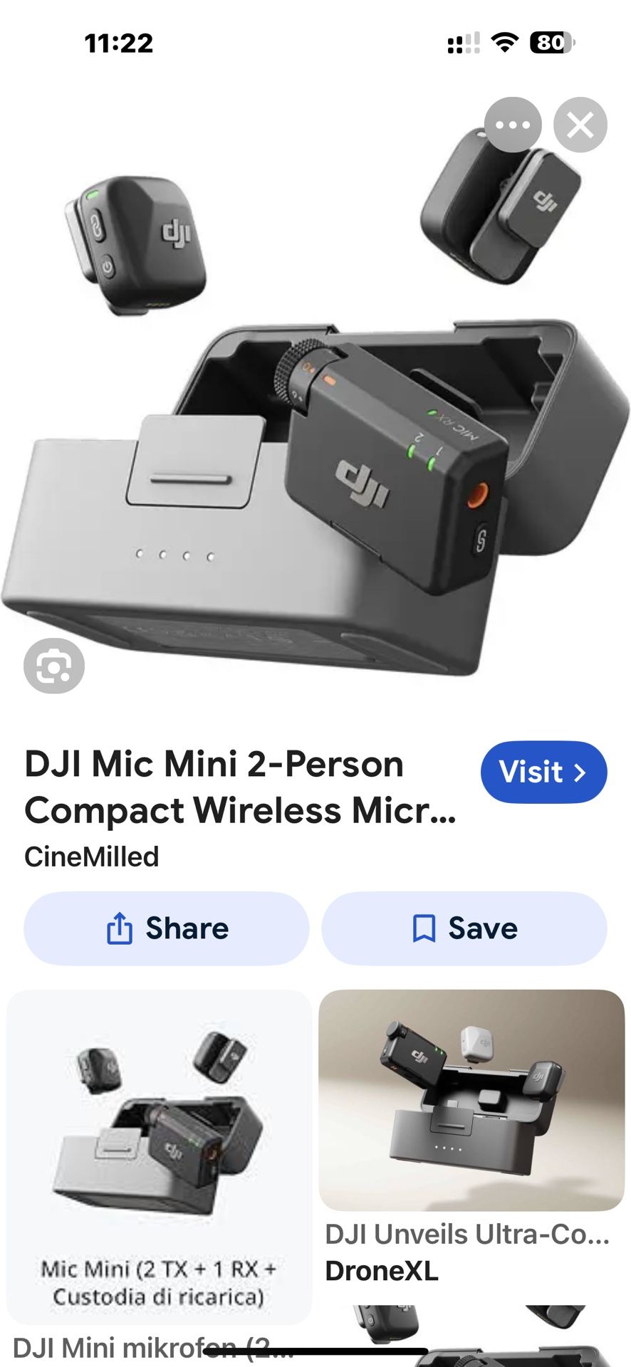 DJI Mic Mini X 2 And Receiver Like New
