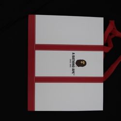 White And Red Bape Shopping Bag