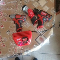 MILWAUKEE IMPACT AND DRILL LIGHT USED 