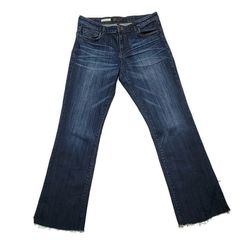 Kut from the Kloth Natalie High Rise Bootcut Fringed Jeans Womens 