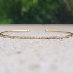 14K Gold 0.30 CT Diamond Bracelet (Jewelry Box Included)