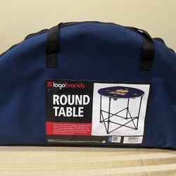 Round folding table - NFL Norte Dame - Official - with carry case