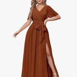 Cinnamon Color Bridesmaids Dress